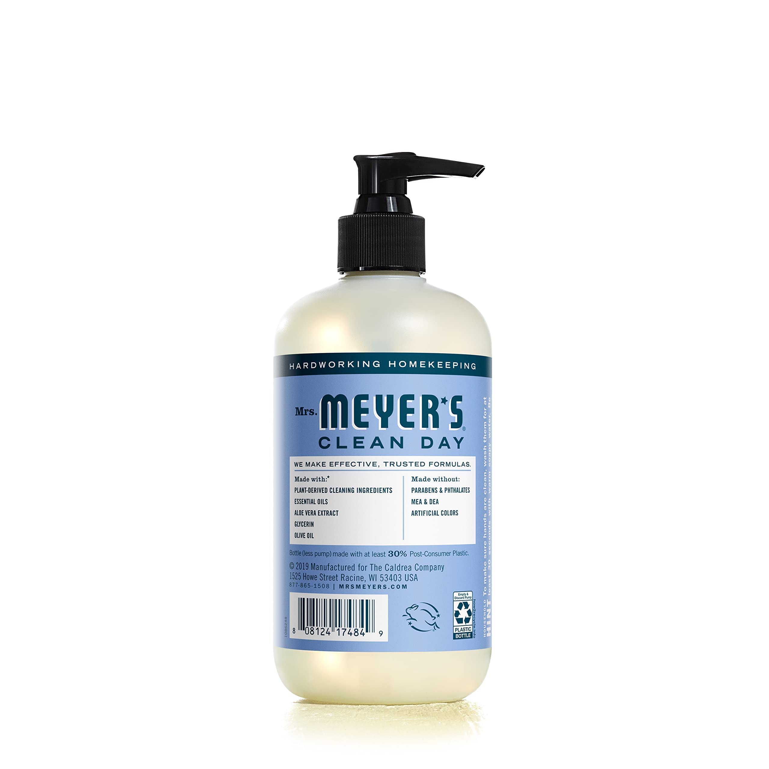Mrs. Meyer's Hand Soap, Made with Essential Oils, Biodegradable Formula, Bluebell, 12.5 fl. oz