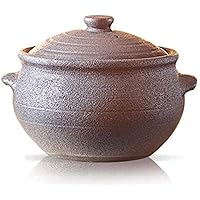 Kitchen Pot Stew Pot Cookware Terracotta Casserole Dishes with Lids-Good Heat Preservation Effect and Durable (Size : 6L) (Size : 3.5L)