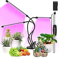 yoyomax Grow Lights for Indoor Plants, Full Spectrum Led Plant Light with Timer Clip on Growing Lamp for Seed Starting Succulents Small Houseplants Vegetables Growth (30)