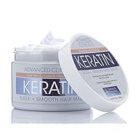 Advanced Clinicals Keratin Hair Mask Treatment For Color Treated Hair, Detoxifying Keratin Conditioner To Strengthen Broken, Color-Treated Hair, Fortifying Hair Repair Mask W/Shea Butter, 12 Fl Oz