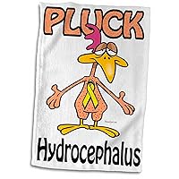 3dRose Chicken Pluck Hydrocephalus Awareness Ribbon Cause Design - Towels (twl-114793-1)