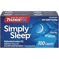 Simply Sleep Nighttime Sleep Aid (25 mg), 100-Count Caplets (Pack of 2)