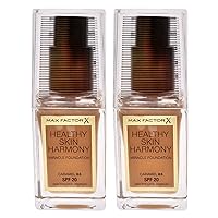 Max Factor Healthy Skin Harmony Miracle Foundation SPF 20-85 Caramel Foundation Women 1 oz Pack of 2
