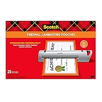 Scotch Thermal Laminating Pouches, Legal Size 11 x 17 Inches, 25 Pack Laminating Sheets, 3 Mil, Education Supplies & Craft Supplies, For Use With Thermal Laminators