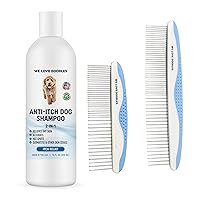 We Love Doodles Anti Itch Dog Shampoo and Grooming Comb - for Sensitive Skin, Dry Skin Treatment, Itching Skin, Allergy Relief, Removes Tangles & Matts, Detangler Comb for Matted Hair, Made in USA