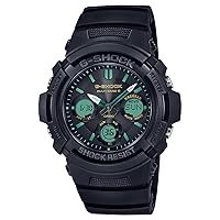Casio AWG-M100RC-1AJF [G-Shock Teal and Brown Color Series] Men's Watch Japan Import April 2023 Model, black