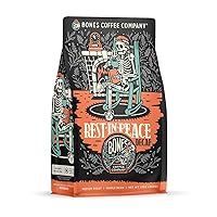 Rest in Peace Decaf Whole Coffee Beans | 12 oz Medium Roast Arabica Low Acid Coffee | Gourmet Coffee Gifts & Beverages (Whole Bean)