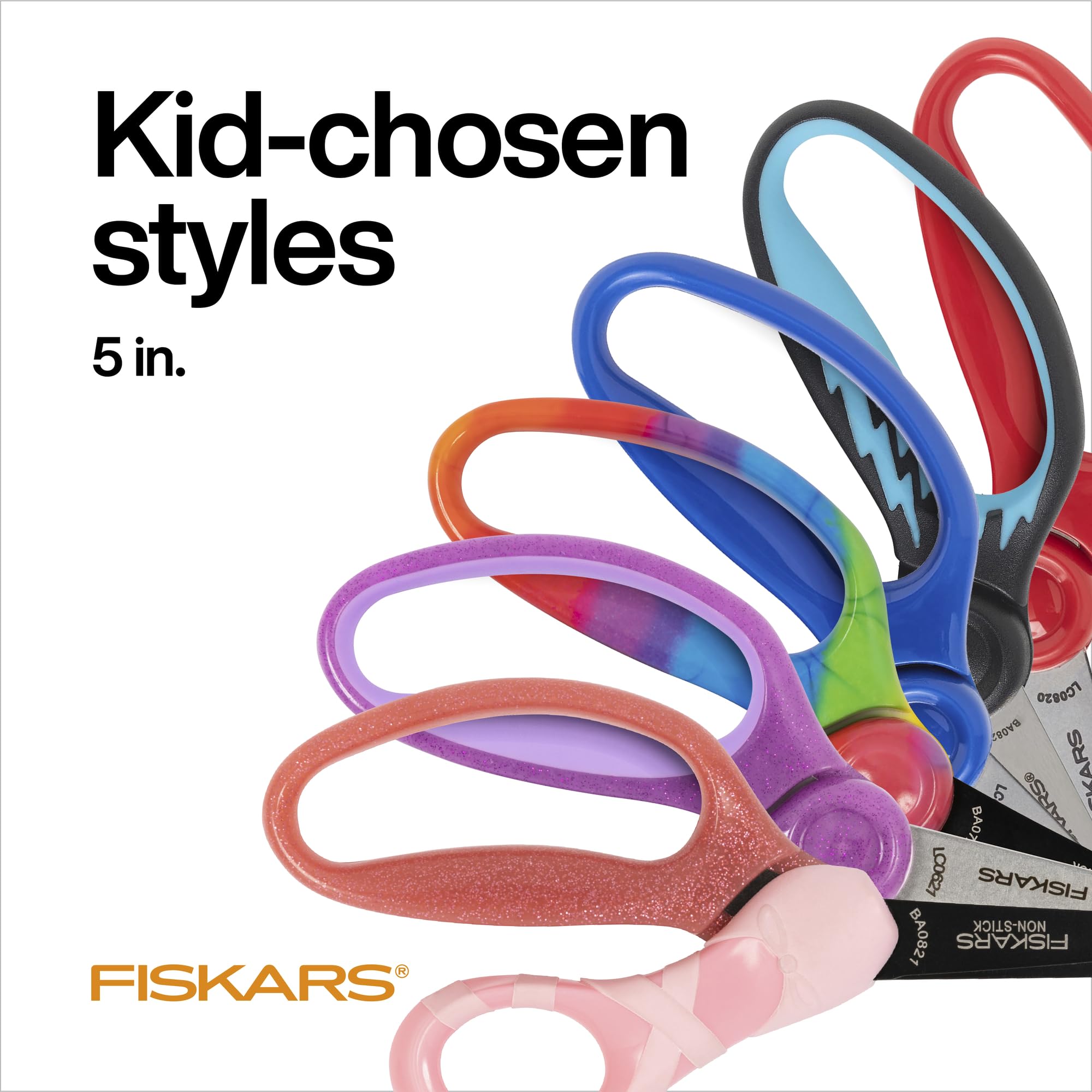 Fiskars Pointed-tip Kids Scissors Classpack (5in, 12 Pack)