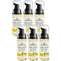 J.R. Watkins Foaming Hand Soap For Bathroom or Kitchen, Scented, USA Made And Cruelty Free, Travel Size, 1.6 Fl Oz, Lemon, 6 Pack