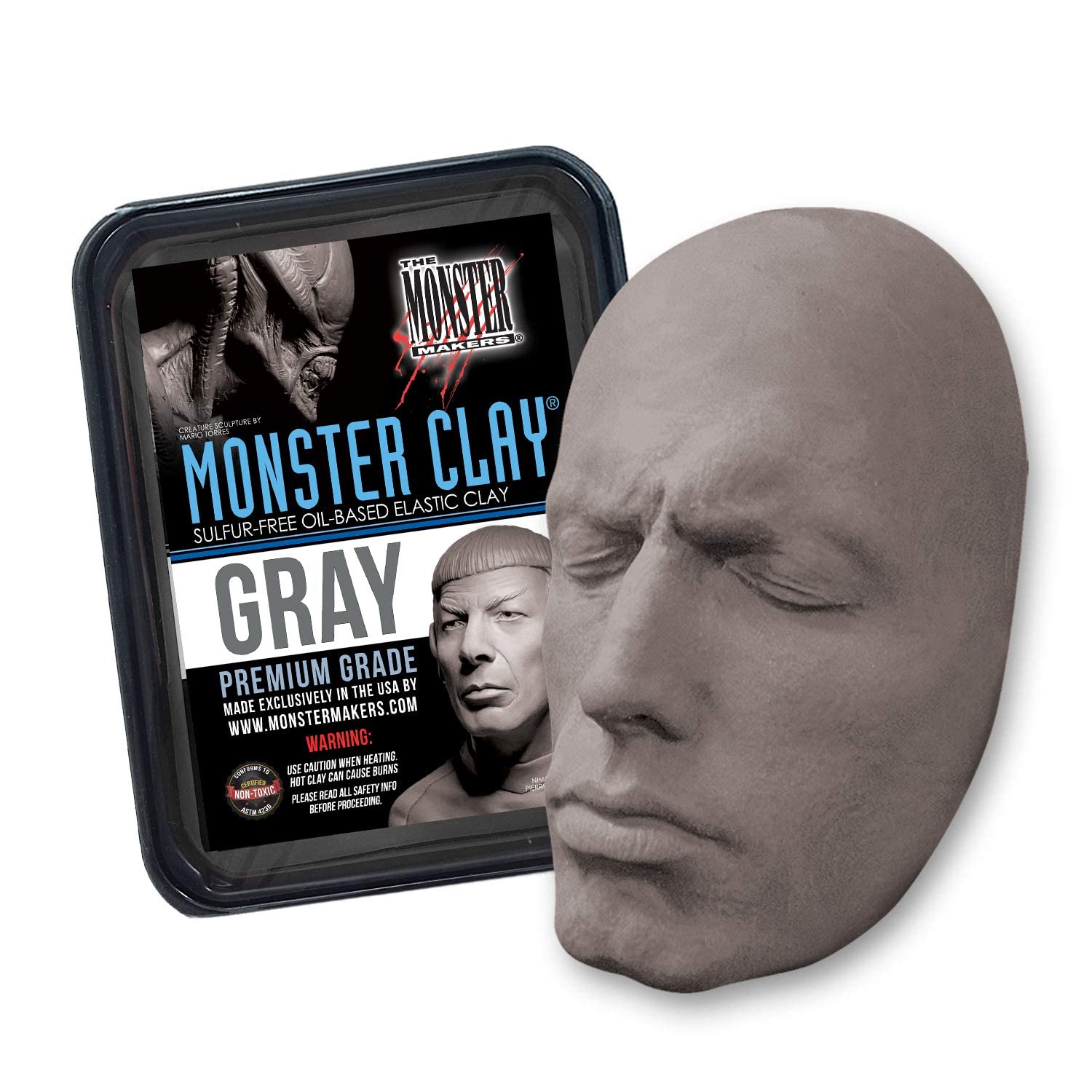  Monster Clay Premium Grade Modeling Clay (Gray -Medium - 4.5lb)  : Arts, Crafts & Sewing