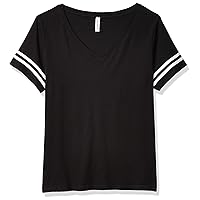 AquaGuard Women's Plus Size Curvy Football Premium Jersey T-Shirt, VN Heathert Pink/Blue White, 26