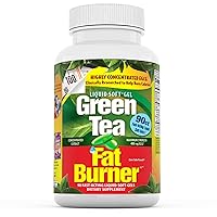 Green Tea Fat Burner, Maximum Strength with 400 mg EGCG, Fast-Acting, 90 Liquid Soft-Gels (Pack of 2)