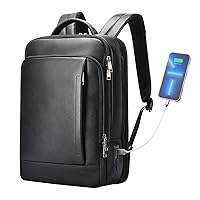 Genuine Leather Multi-Function Backpack 15.6 inch & Slim Laptop Backpack 15 inch
