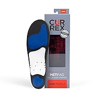 CURREX MetPad Insoles for Everyday Relief & Support – Arch Support Shoe Inserts w/Metatarsal Pads to Help Reduce Foot & Heel Pain While Walking & at Work – for Men & Women – Low Arch, Large