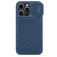 Case for iPhone 14/14 Plus/14 Pro/14 Pro Max, Slim Magnetic Case, Camera Protection Case with Anti-Peeping Slide Lens Cover, Support Wireless Charging,Blue,14 6.1