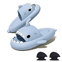 Shark Slides with Extra Dorsal Fin Unisex Slippers - Cloud Indoor Outdoor Cushioned Thick Sole Slide for Men and Women | Anti-Slip Open Toe Cute Casual Beach Summer Gift for Him/Her