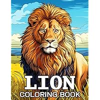 Lion Coloring Book: 50 Unique Ilustrations for Stress Relief and Relaxation