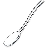 Carlisle FoodService Products Plastic Solid Spoon, 9 Inches, Clear