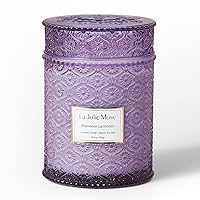 LA Jolie Muse Lavender Candle, Mother Day Gift, Spring Candle, Large Natural Soy Candle, 90 Hours Burning Time, Wood Wicked Candle, Aromatherapy Candle Gifts for Women, Luxury Candles for Home