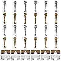 CHGCRAFT 36Pcs 2Colors Bolo Tie Findings Kit Including Bolo Tie Slides Clasps and Alloy Cord Ends for DIY Bolo Tie Making, Antique Bronze and Antique Silver