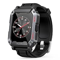 Smart Watch Rugged with 5ATM Waterproof Bluetooth Call(Answer/Dial Calls) Multiple Sports Tracking, Heart Rate Monitoring,AI Voice Assistant, 2.02'' Super HD Display