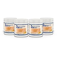 L-ARGININE PRO | L-arginine Supplement Powder | 5,500mg of L-arginine Plus 1,100mg L-Citrulline (Orange, 4 Jars)
