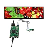 VSDISPLAY 12.7 Inch 2880x864 IPS LCD Screen 120HZ NV127H4M-NX1 Stretched Bar LCD with Mini HD-MI Type-C Controller,as Secondary Extend Display,AIDA64 CPU GPU Temperature Monitoring Screen