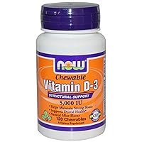 Foods Vitamin D-3, 5000 IU, Mint flavor120 Chewables