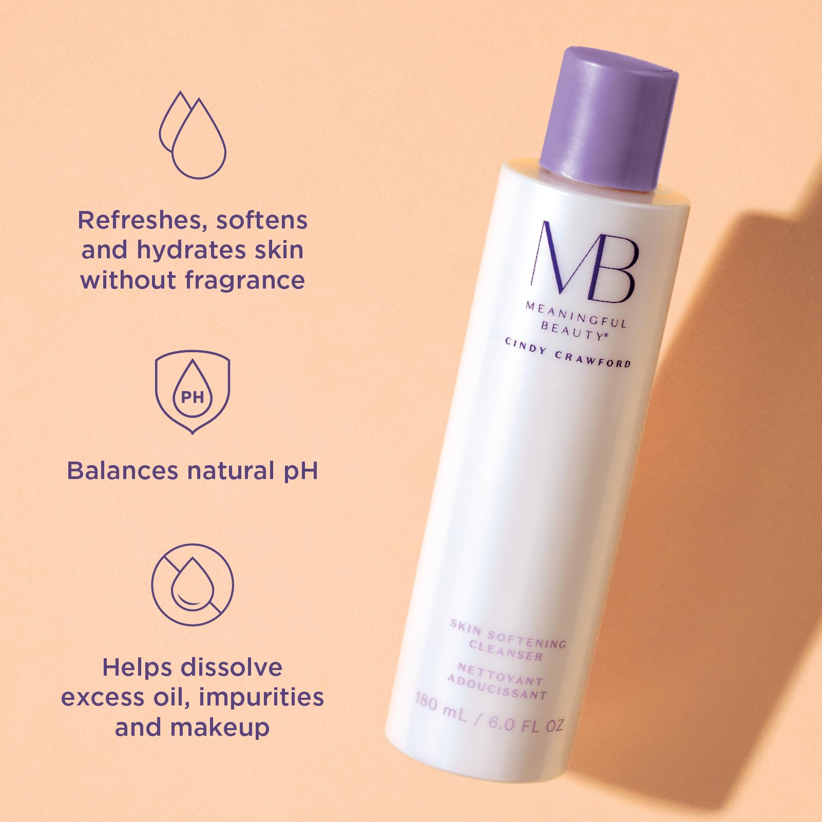 Meaningful Beauty Skin Softening Cleanser, Fragrance Free Non Foaming Face Wash