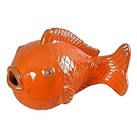 Emissary Home & Garden Bright Orange Big Fish Head, 14