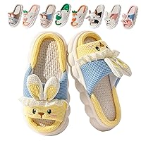 Girls Boys Cute Slides Slippers Kids Bunny/Cow/Frog Flip Flops Toddler House Thick Sole Indoor Slippers Soft Summers Slides for Girls
