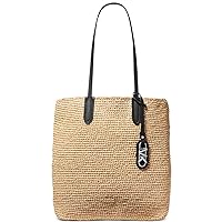 Michael Kors Eliza Large North/South Tote Natural/Black One Size