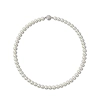 White Freshwater Cultured Pearl Necklace (7.5-8mm), 18 Inches