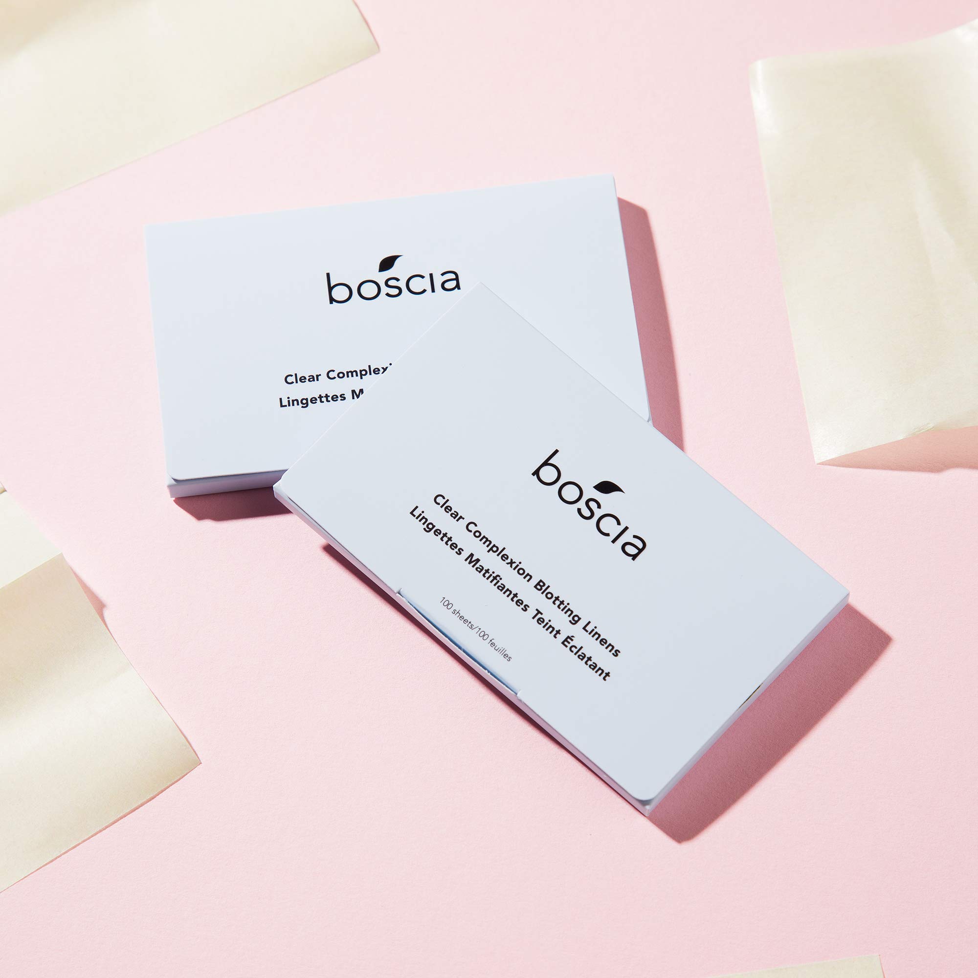 boscia - Blotting Linens - Clear Complexion, Black Charcoal, & Green Tea Blotting Linens Variety Pack