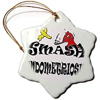 3dRose Blonde Designs Smash The Causes - Smash Endometriosis - Ornaments (orn-195966-1)
