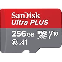 Sandisk Ultra PLUS 256GB Microsdxc UHS-I Memory Card Up To 130MB/S - Red/Grey