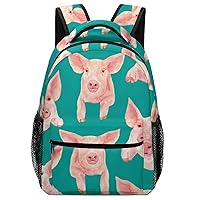 Pigs on The Wall Unisex Laptop Backpack Lightweight Shoulder Bag Travel Daypack