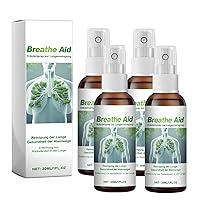 RespiAid Herbal Lung Cleansing Spray，Herbal Lung and Breath Spray,Powerful Lung Support ，Fatigue Relaxation relieves Physical discomfort (Size : 4Count (Pack of 4))