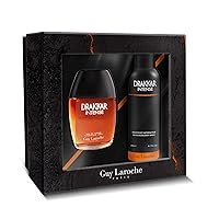 PARFUMS GUY LAROCHE Intense Cologne and Deodorant for Men – Masculine Fragrance Blend of Vanilla, Bergamot, Rosemary, Clary Sage, Patchouli – EDP and Body Spray Fragrance Kit – 2 pc Gift Set
