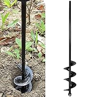 Auger Drill Bit for Planting 1.6x16.5in, Post Hole Auger for Planting Bulbs, Easy Post Hole Digger with Drill for 3/8”Hex Drive Drill