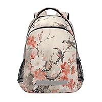 ALAZA Spring Japanese Cherry Blossom Birds Backpacks Travel Laptop Daypack School Book Bag for Men Women Teens Kids