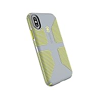 Speck Products CandyShell Grip Cell Phone Case for iPhone XS/iPhone X - Nickel Grey/Antifreeze Yellow