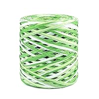 G2PLUS Colored 525 Feet Raffia Paper Ribbon, Colored Packing Paper String Perfect for Gift Wrapping Decoration,Christmas,Festival Gifts, Crafts(Green)