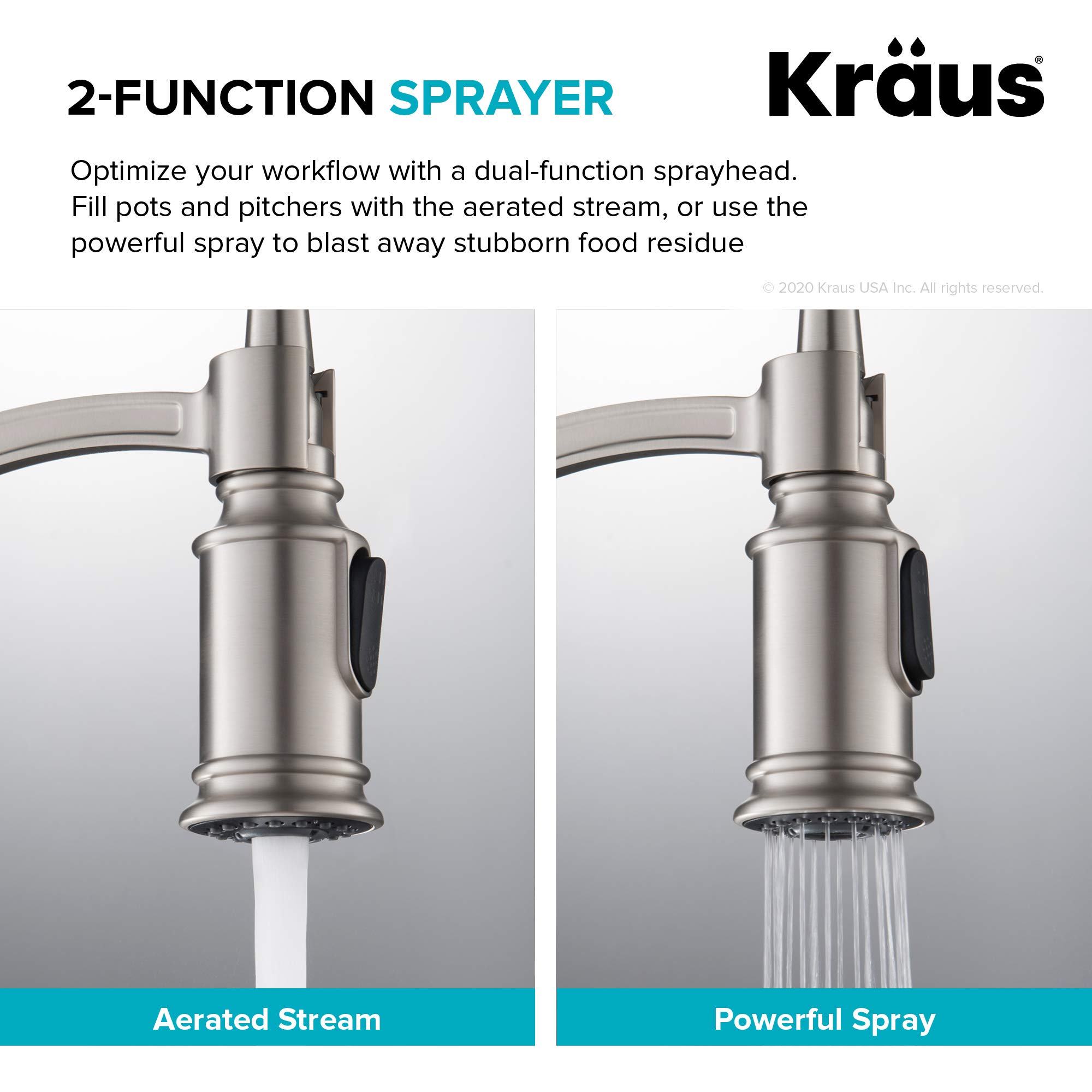 Kraus KPF-1683SFS Sellette Pull-Down Kitchen Faucet, Spot Free Stainless Steel