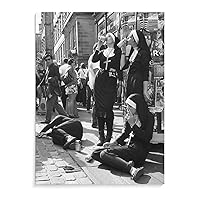 Posters Black And White Vintage Fashion Supermodel Posters Smoking And Drinking Nuns Bad Girls Wall Art Canvas Art Poster Picture Modern Office Family Bedroom Living Room Decorative Gift Wall Decor