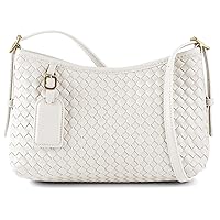 ZEDIUH Woven Shoulder Bags For Women, Small Weave Satchel Purses, Retro Leather Handbags With Adjustable Strap