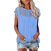 Womens Tops Sexy Dressy Ladies Summer Fashion Sexy Cool Comfortable Short Sleeve Lace T Shirt T Shirt for Wome