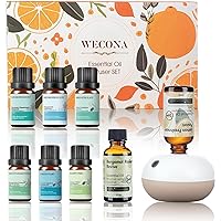 Waterless Diffuser & Eight Essential Oils（Two 30ml Essential Oils,Six 10ml Essential Oils - Focus）