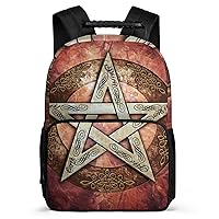 Magic Witch Pentagram Baphomet Laptop Backpack Lightweight 16 Inch Travel Backpack Shoulder Bag Daypack for Men Women