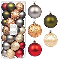 Every Day is Christmas Ornaments, Shatterproof Christmas Tree Ornament Set, Christmas Balls Decoration 35 Count (2.75